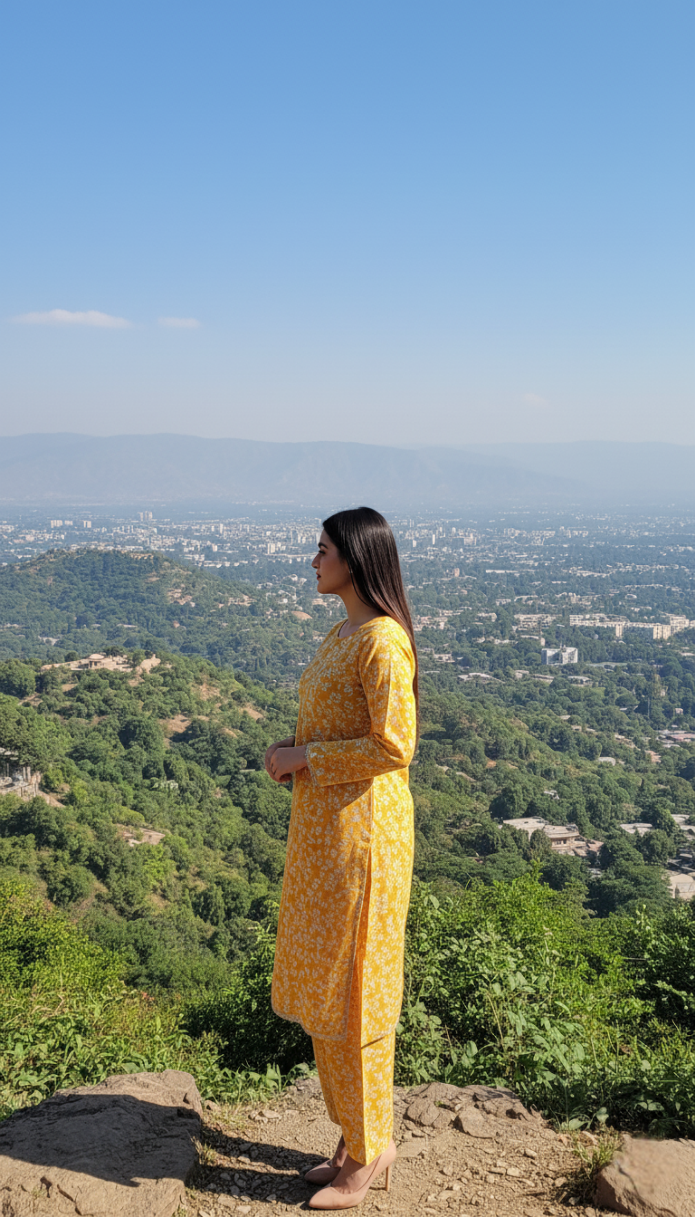 Stitched Yellow Floral Printed Linen 2-Piece Suit – Everyday Wear