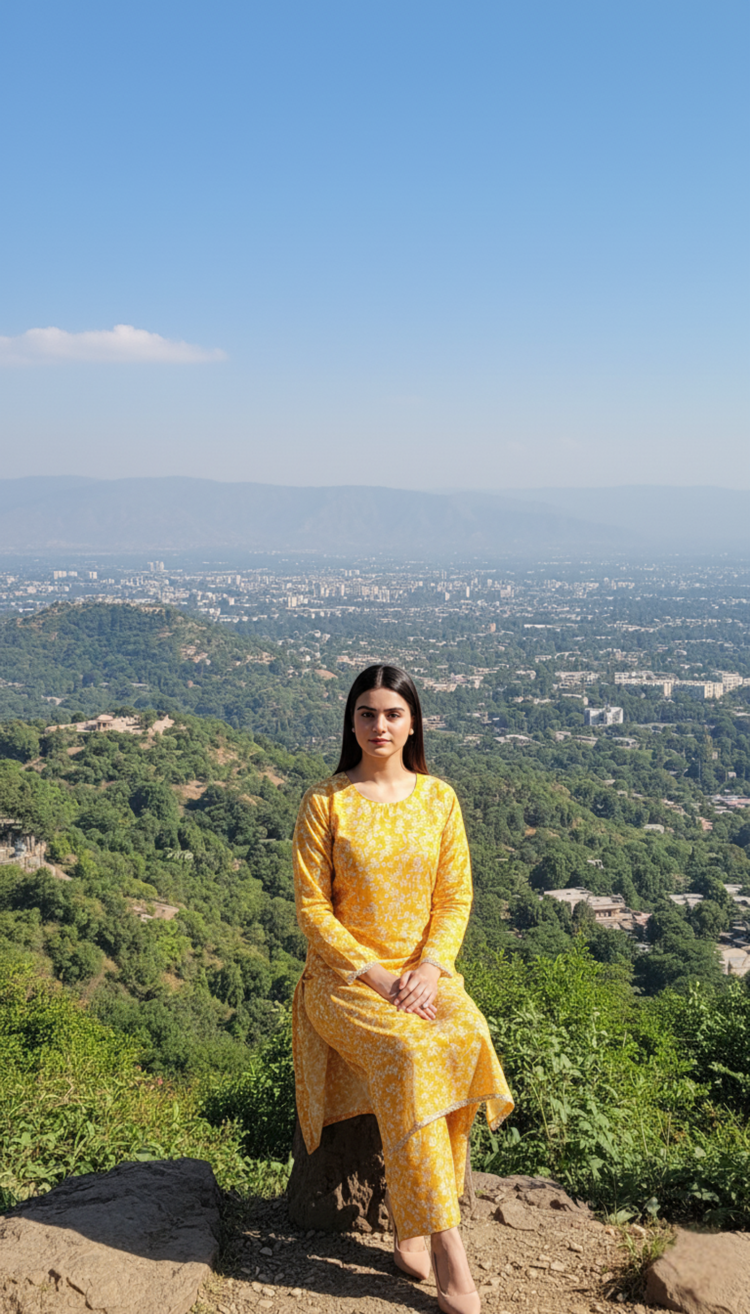 Stitched Yellow Floral Printed Linen 2-Piece Suit – Everyday Wear