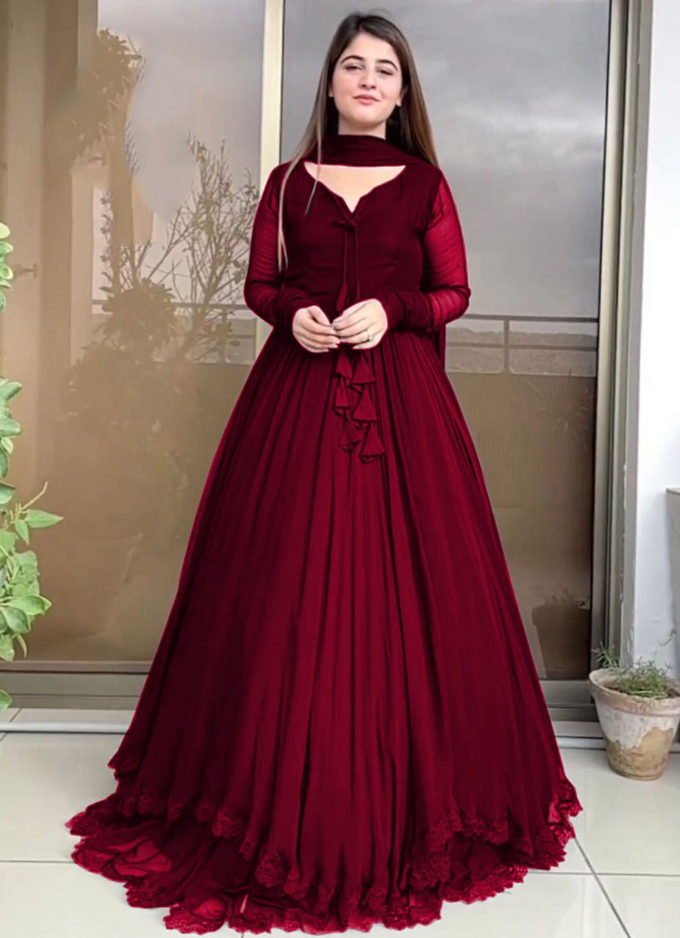 Exquisite Dual Layer Border with Front and Back Lace 3 pcs